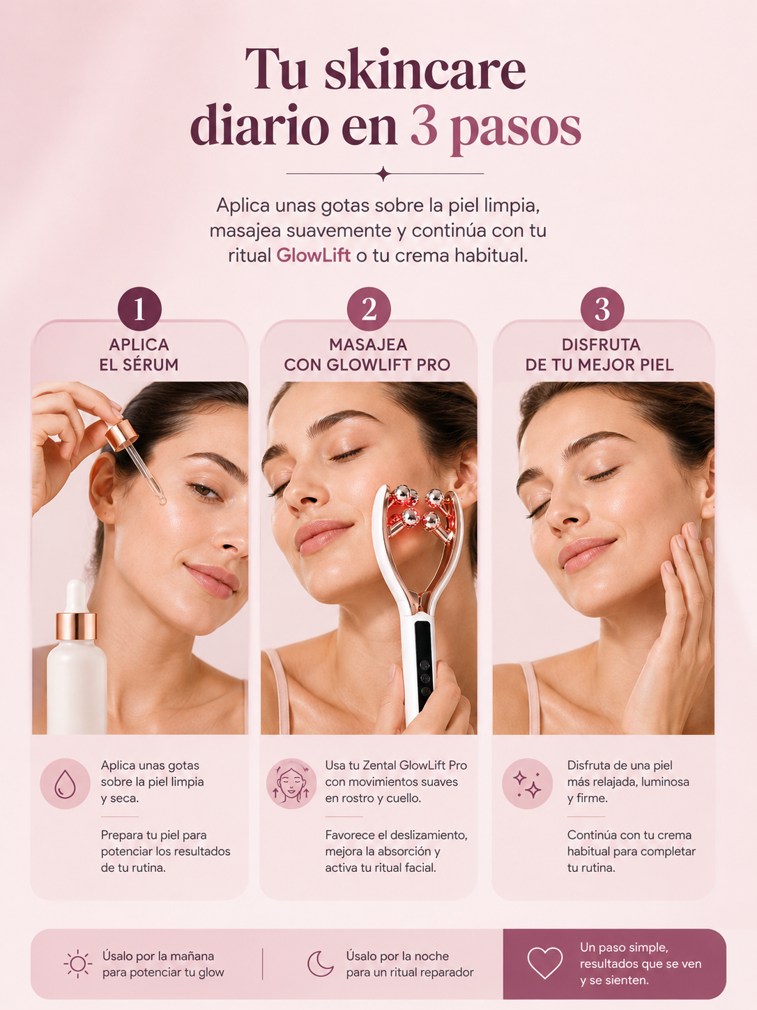 Sérum facial conductor para potenciar skincare