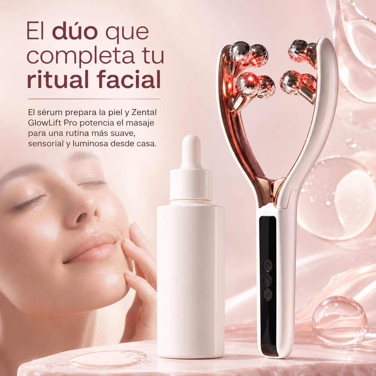 Sérum facial conductor para potenciar skincare
